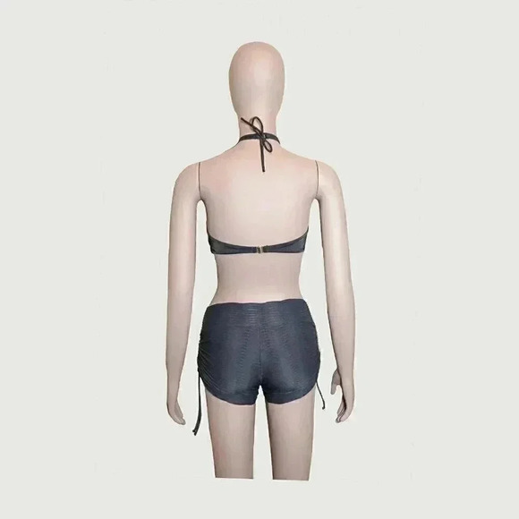 Black Athletic Scrunchy Pleated Shorts Size Small Athleisure‎ Shorts - Picture 5 of 5